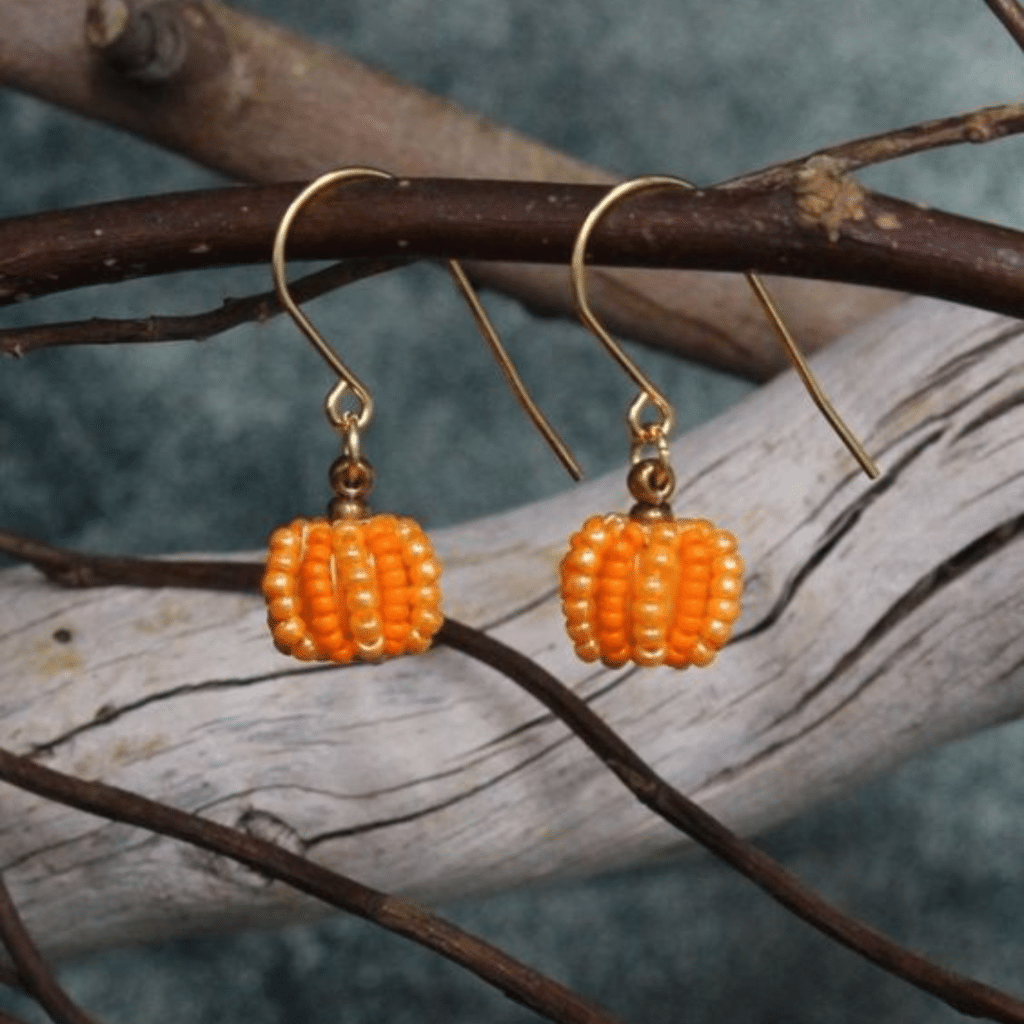 DIY Pumpkin earrings